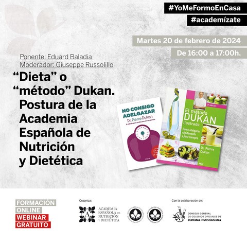 Webinar gratuito | Los peligros de la Dieta Dukan