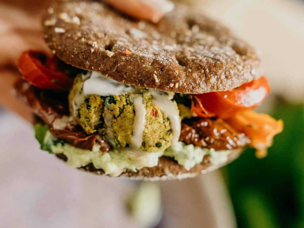 Falafel en pan pita